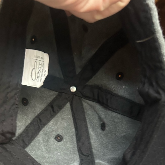 Infinity Dark Grey Distressed Baseball Velcro Adjustable Hat ONE SIZE FITS MOST - Picture 5 of 5